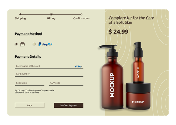 Skincare Kit — Prototipado de Checkout y Flujo de Compra E-commerce en Figma