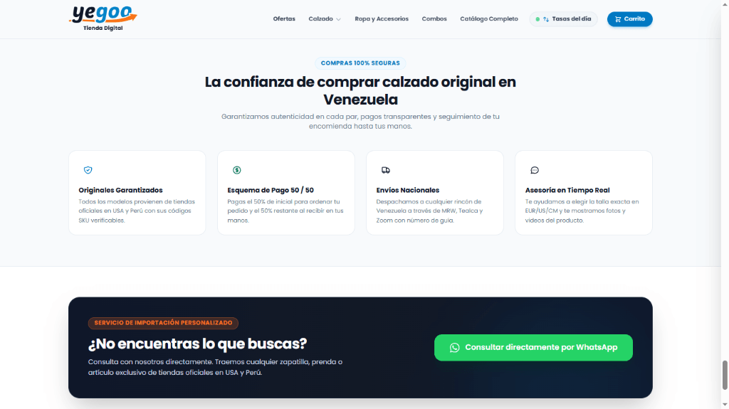 Yegoo Tienda Garantía y Confianza - 100% Originales, Esquema 50/50, Envíos Nacionales y asesoría